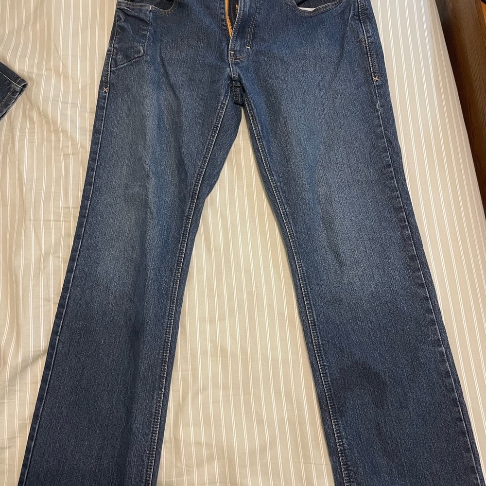 Ariat Men's Straight-Leg Dark Blue Denim Jeans